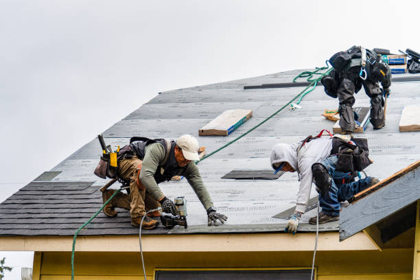 Professional Storm Damage Roof Repair technician working in Cumberland, OH